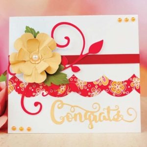 Set De Dies Découpe 3D Tattered Lace 'Congratulations' - Neuf, Pour Scrapbooking