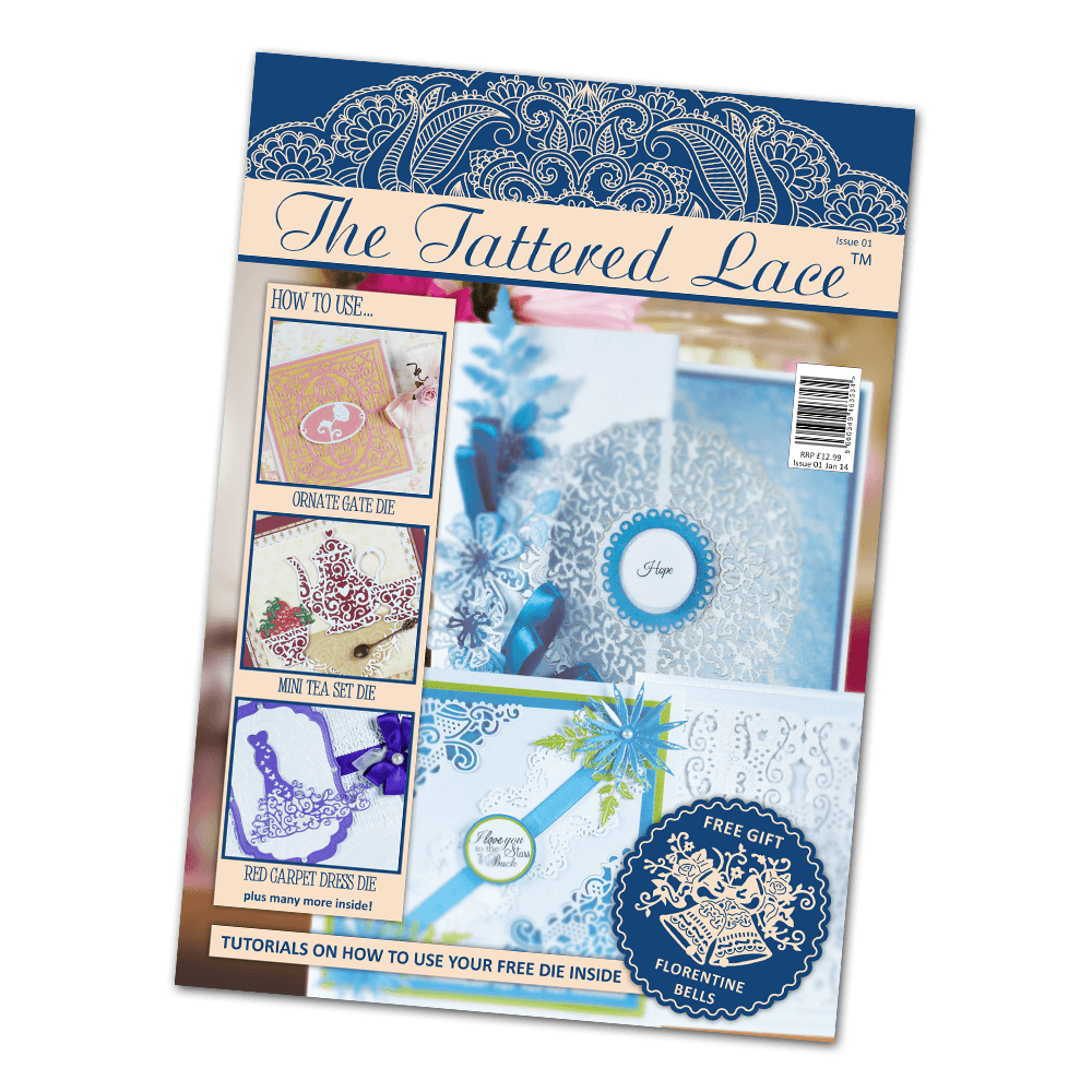 papers & projects inside **Brand New** with metal die TATTERED LACE Magazines 